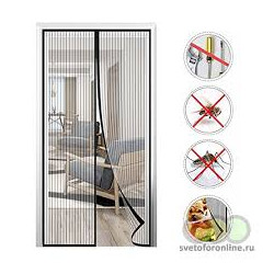 S-435 Антимоскитная сетка 120*200 на 15-ти магнитах (magnetic door curtain)