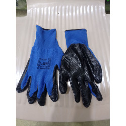 S-1282 Перчатки рабочие AK GLOVES UA с нитриловым покрытием,синие р-р 10