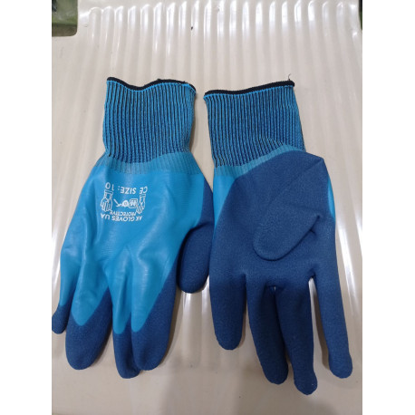 S-446 Рабочие трикотажные перчатки&nbsp; AK Gloves UA Protective р-р 10 синие